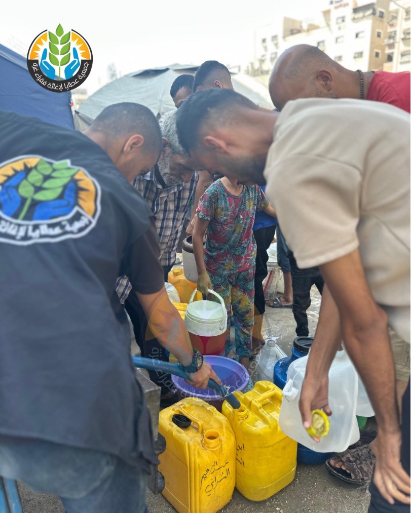 عطايا الخير تروي عطش النازحين في شمال غزة