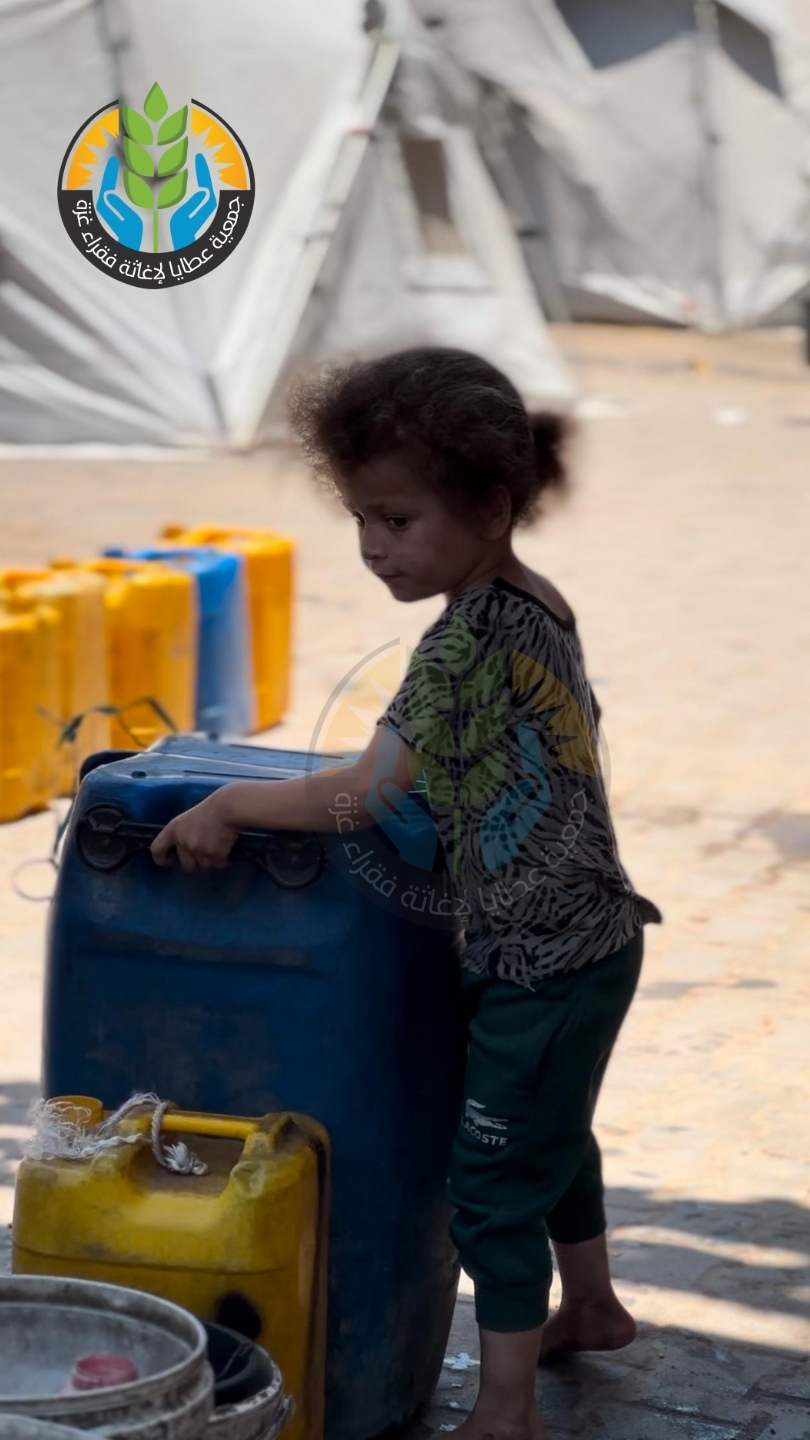 Wir säen Hoffnung angesichts des Leids... Wasserversorgung für Vertriebene im Norden Gazas