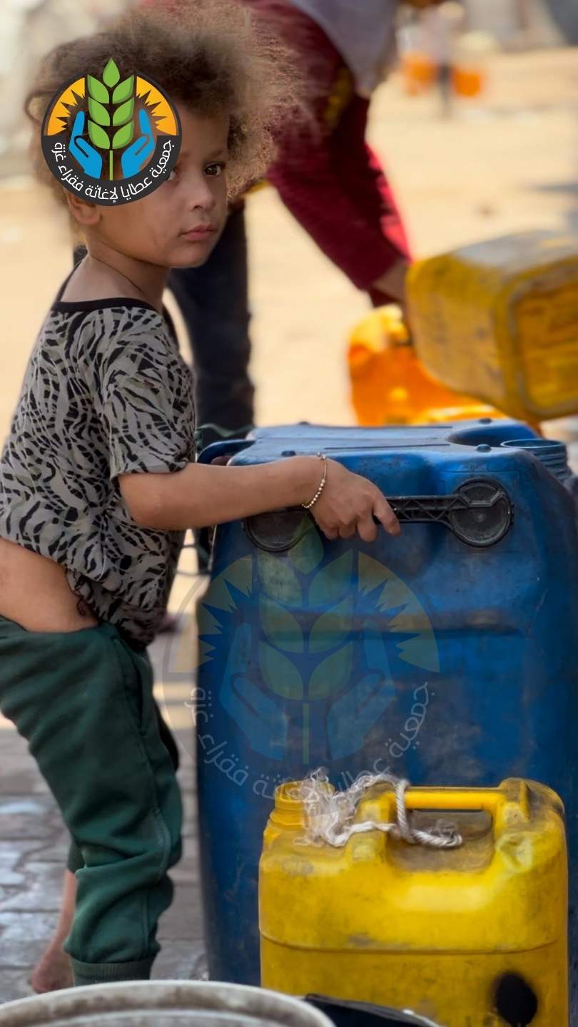 Wir säen Hoffnung angesichts des Leids... Wasserversorgung für Vertriebene im Norden Gazas