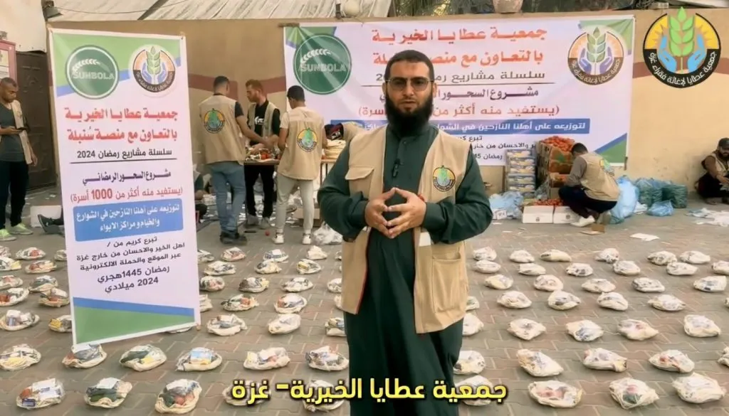 توزيع وجبات السحور الرمضاني على أهلنا النازحين في محافظة رفح